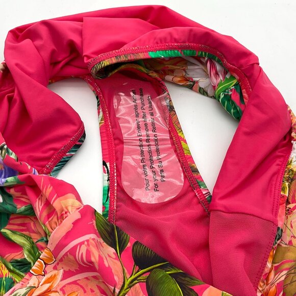 Jantzen Nora High Neck Bright Colorful Tropical Floral Tankini Set Sz 18 NWT - Picture 12 of 14